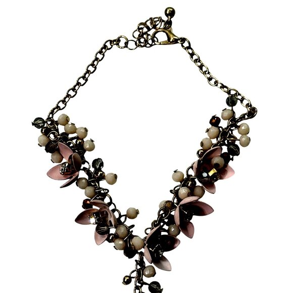 Torrid Hand Chain Blush Stone Flowers Gold Chain - Picture 3 of 8